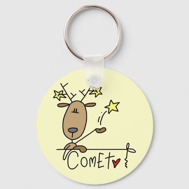 Chaveiro Camisas e Presentes de Natal do Rena Cometa (Frente)