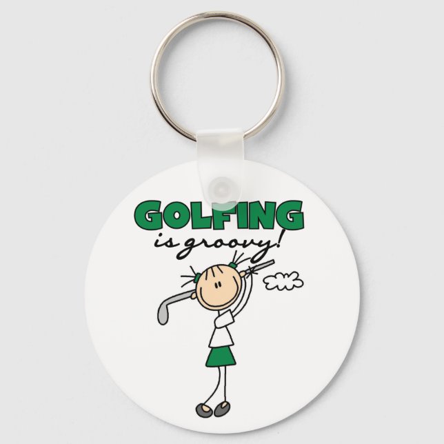 Chaveiro Camisas e Presentes Golfing é Groovy (Frente)