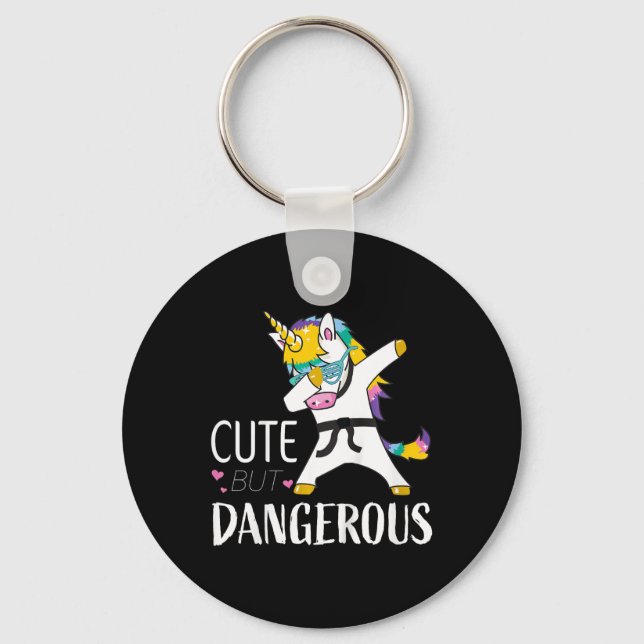 Chaveiro Camisas engraçadas de karatê para meninas Cute Tae (Frente)