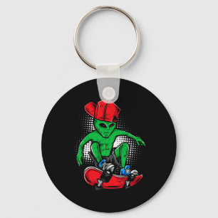 Chaveiro Camiseta Alien Skateboarder Crente de Ovni's Skate