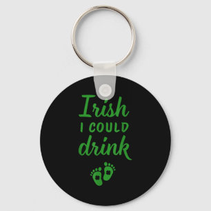 Chaveiro camiseta anúncio de gravidez irlandês eu poderia b