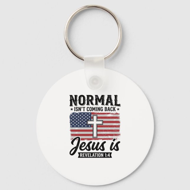 Chaveiro Camiseta Apocalipse Jesus Normal Não Está Voltando (Frente)