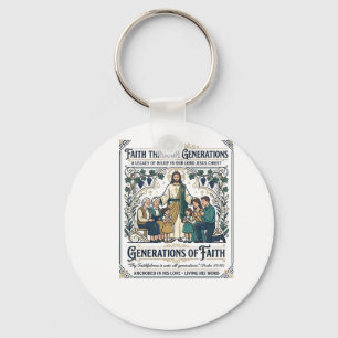 Chaveiro Camiseta Árvore Genealógica de Jesus Desenho Basea