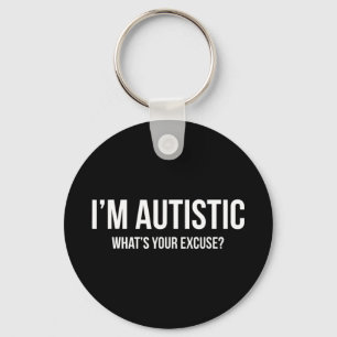 Chaveiro Camiseta Autismo Sarcástico - Eu sou Autista, O q