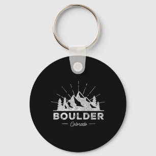 Chaveiro Camiseta Boulder Colorado Co Vintage Caminhada Ret