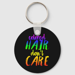 Chaveiro Camiseta Cabelo Arco-íris Cabelo Colorido Não Liga
