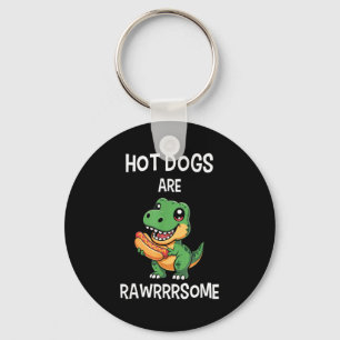 Chaveiro Camiseta Cachorro-Quente Dinossauro T Rex Cachorro