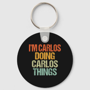Chaveiro Camiseta Carlos Fazendo Coisas de Carlos Divertida