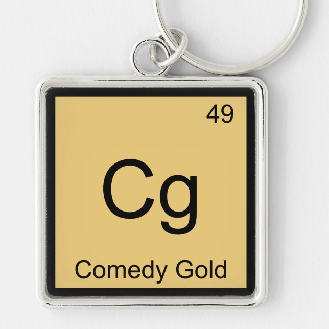 Chaveiro Camiseta Cg - Símbolo do Elemento Químico Comedy G (Frente)