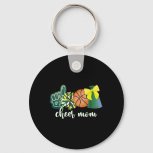 Chaveiro Camiseta Cheer Mom Sketll Cheer Cheerleading Mulhe
