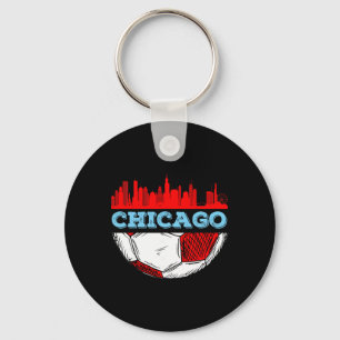 Chaveiro Camiseta Chicago Skyline Camisa de Futebol de Chic