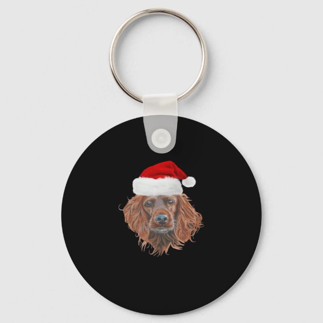 Chaveiro Camiseta Clássica do Setter de Natal (Frente)