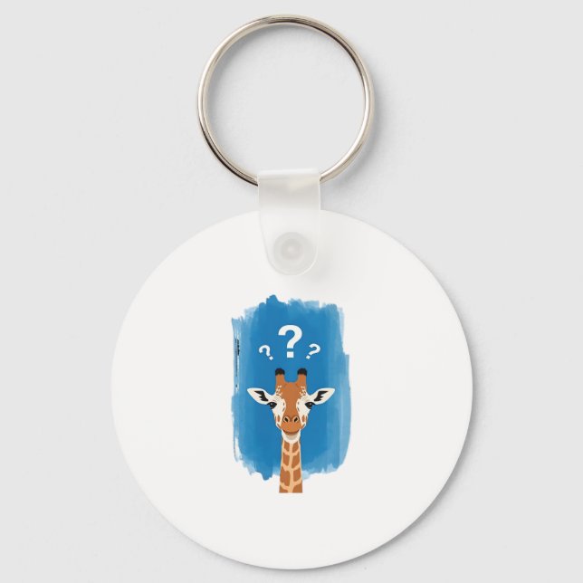 Chaveiro Camiseta Clássica Girafa Confusa (Frente)
