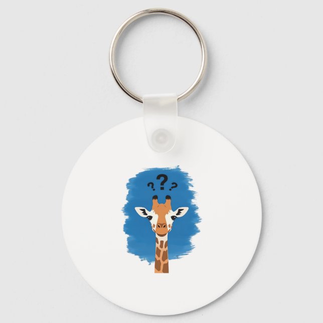 Chaveiro Camiseta Clássica Girafa Confusa_1 (Frente)
