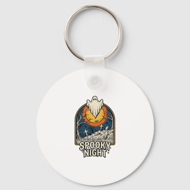 Chaveiro Camiseta com Gravura de Cemitério de Fantasmas do  (Frente)