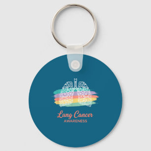 Chaveiro Camiseta Conscientização do Câncer de Pulmão Flora