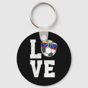 Chaveiro Camiseta da bandeira do fã venezuelano de amor ao