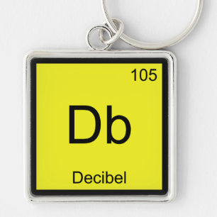 Chaveiro Camiseta Db - Símbolo de Elemento Químico de Decib