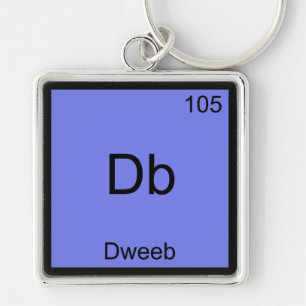Chaveiro Camiseta Db - Símbolo de Elemento Químico Divertid