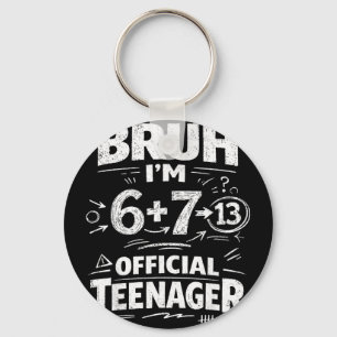 Chaveiro camiseta de aniversário de 13 anos meme engraçado