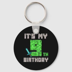 Chaveiro Camiseta de aniversário É o meu 9º aniversário Gam