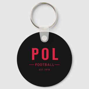 Chaveiro Camiseta de Apoio ao Futebol Polônia Est. 1918