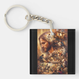 Chaveiro Camiseta de Arte de Jesus Cristo | Cristão Inspira