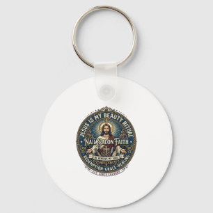 Chaveiro Camiseta de Artista de Unhas Jesus Nail Tech Inspi