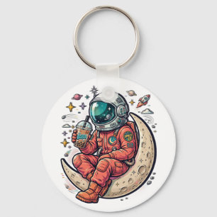 Chaveiro Camiseta de Astronauta Legal Montando a Lua Aman