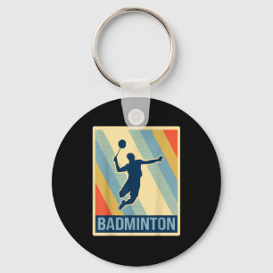 Chaveiro Camiseta de Badminton Estilo Vintage