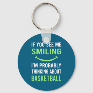 Chaveiro Camiseta de basquete sorridente
