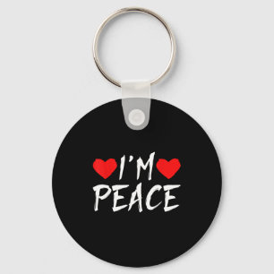 Chaveiro Camiseta de casais engraçados Im Peace Dia dos Nam