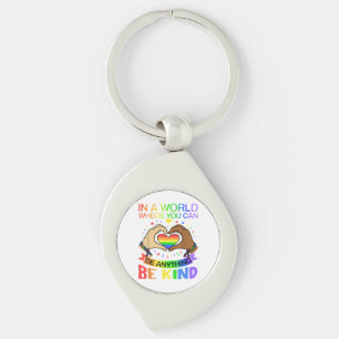 Chaveiro Camiseta de Conscientização da Igualdade do Arco-í