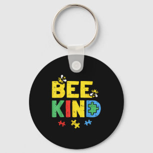 Chaveiro Camiseta de conscientização sobre autismo Bee Kind
