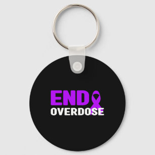 Chaveiro Camiseta de Conscientização sobre o Fim do Overdos