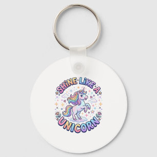 Chaveiro Camiseta de Design Gráfico Unicórnio Brilhe Como u