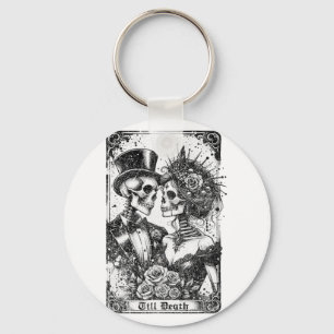 Chaveiro Camiseta de Despedida de Solteira Gótica Noiva e N