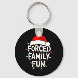 Chaveiro Camiseta de Diversão Familiar Forçada de Natal