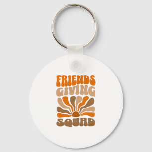 Chaveiro Camiseta de Esquadrão de Friendsgiving Feminina Es