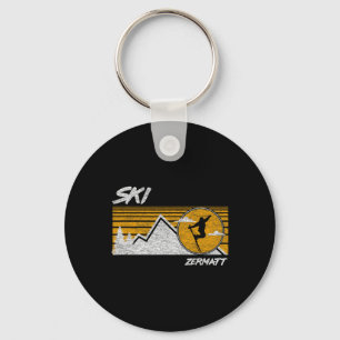 Chaveiro Camiseta de Esqui Retro Ski Zermatt Suíça