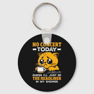 Chaveiro Camiseta de Gato Divertido de Garota Triste Sem Co