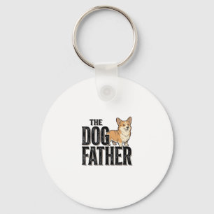 Chaveiro Camiseta De Gravura Vintage Dogfather Corgi Engraç