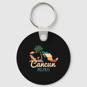 Chaveiro Camiseta de lembrança de Cancun México Família Cor