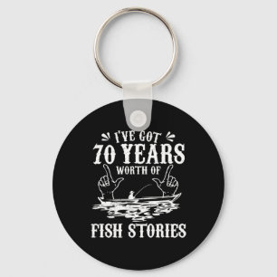 Chaveiro Camiseta de pescador engraçada de aniversário de 7