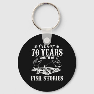 Chaveiro Camiseta de Pescador para Aniversário de 70 anos P