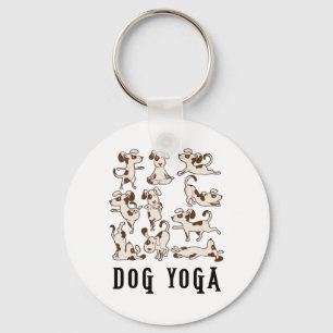 Chaveiro Camiseta de presente de ioga de cachorro divertido