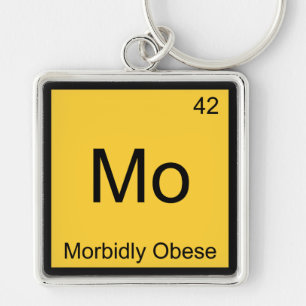 Chaveiro Camiseta de Química Divertida com Obeso Mórbido - 