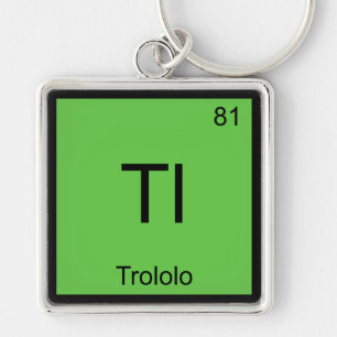 Chaveiro Camiseta de símbolo de elemento químico Tl - Trolo