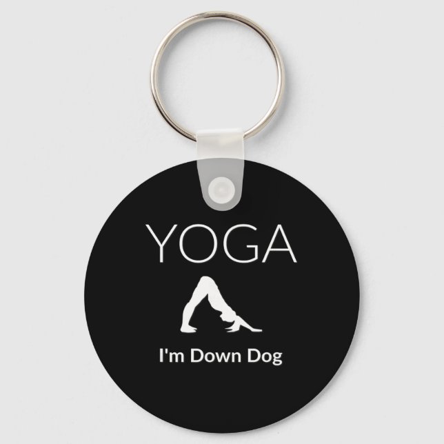 Chaveiro Camiseta de Yoga I'm Down Dog  (Frente)