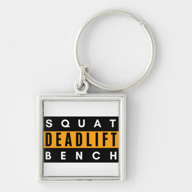 Chaveiro Camiseta Deadlift Squat e Banco (Frente)